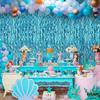 Fashion Decoration Balloon Rain Curtain Teal Blue Tinsel Backdrop Wedding Anniversary Grant Event