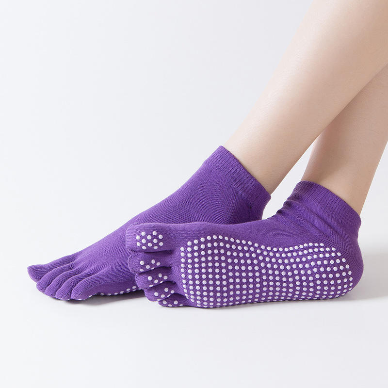 Women Spring and Autumn Yoga Dance Pilates Non Slip Five Finger Socks