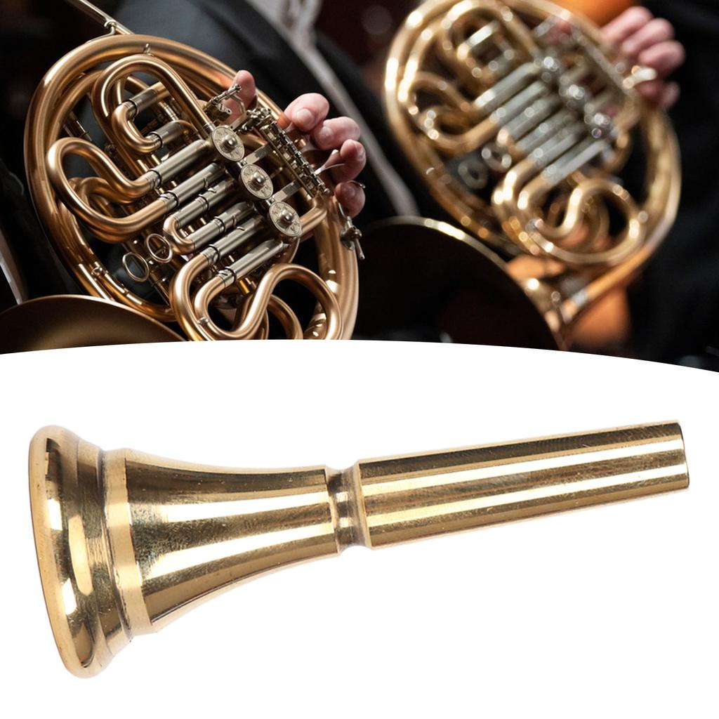 Золотой мундштук для валторны, стандартный, устойчивый к ржавчине, латунный мундштук для валторны для концертов и сцен
