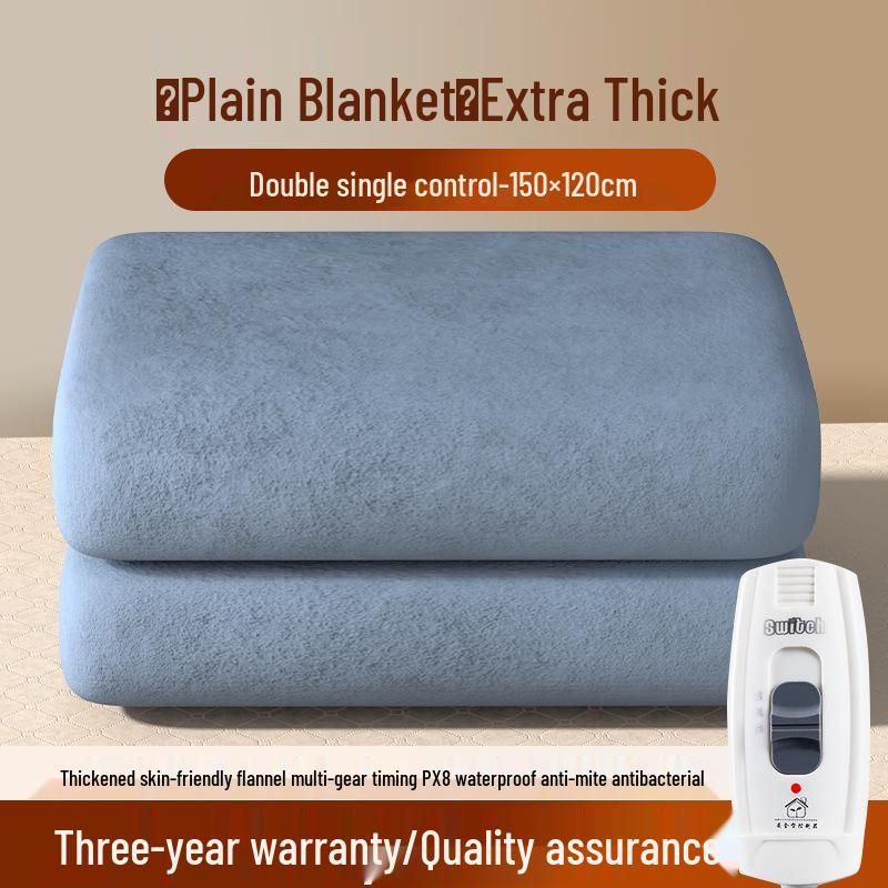 Водонепроницаемое электрическое одеяло с двойным управлением - 1,5 м/1,8 м/2 м, Безопасное для студенческих общежитий и домов