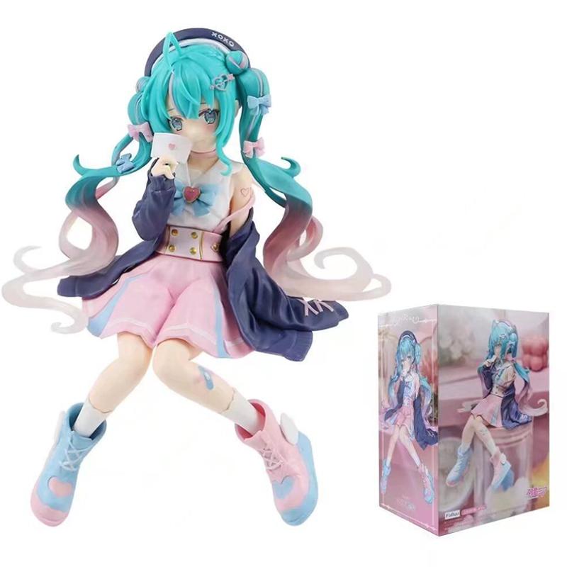 Новая Аниме Фигурка Хатсуне Мику Мику Kawaii Коллекционная Модель Розовая Сакура Kawaiii Кукла Коллекционная Модель Игрушки Декор для Торта