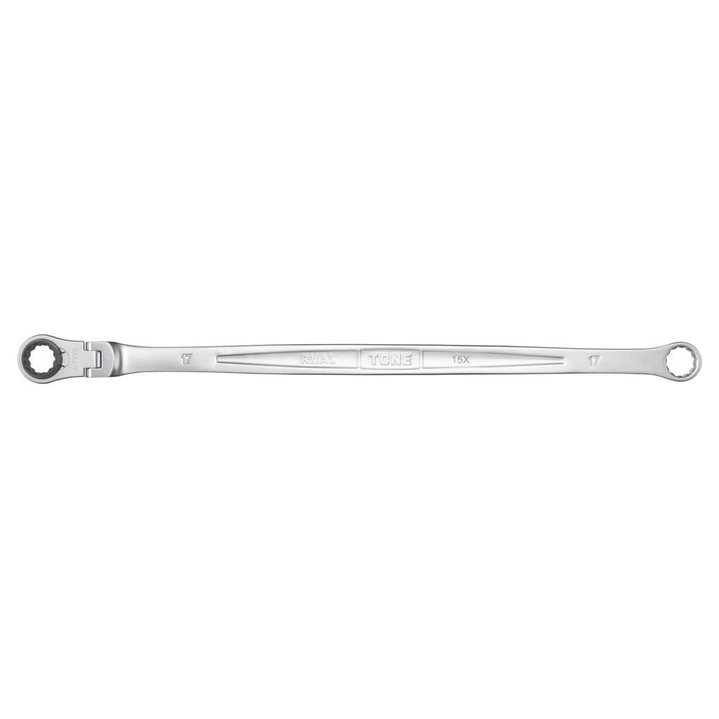 TONE Super Long Oscillating Ratchet Box Wrench Width Across Flats 17mm RMA-17L