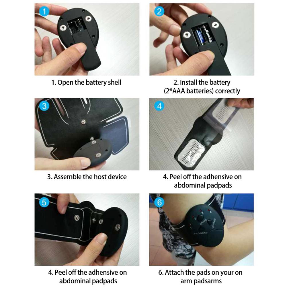 EMS Exercise Muscle Stimulator Hip Trainer Muscle Toner Body Slimming Massager Fitness Equipment for Men Woman Abdomen Arm Leg Home