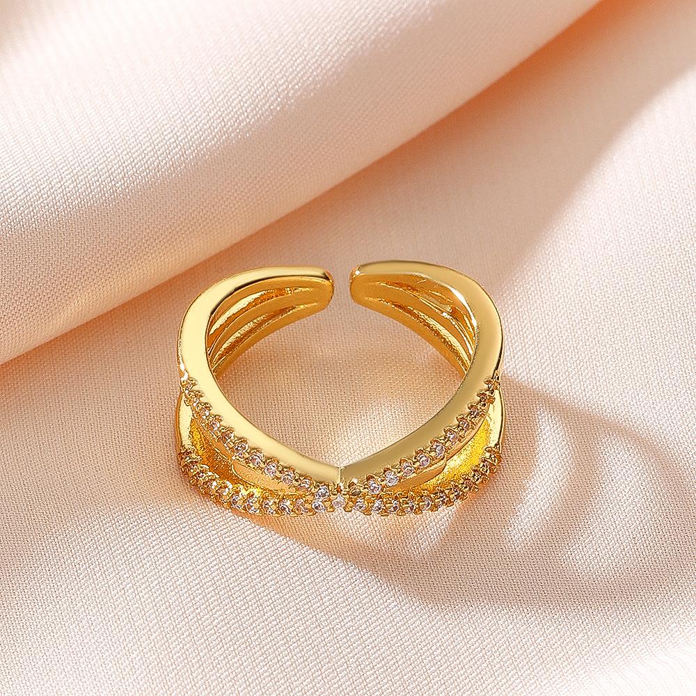 New European and American Fashionable Simple Geometric Open Ring for Women, Adjustable and Unique Rings