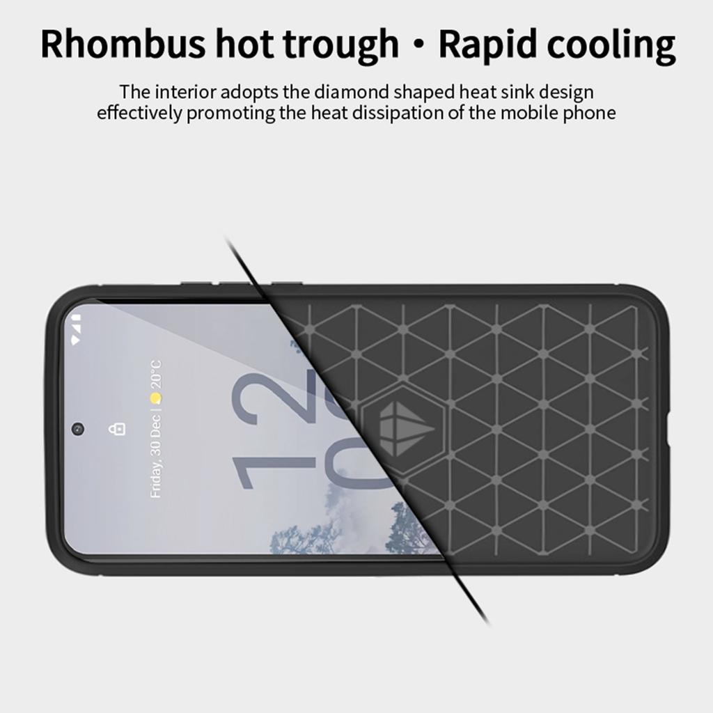 MOFI JK TPU Series-1 Anti-scratch Phone Case for Nokia X30 5G,Carbon Fiber Brushed Soft TPU Back Cover