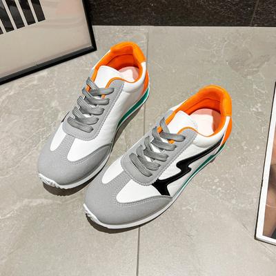 Женские весенние новые повседневные туфли-одинарки с круглым носком, цветной шнуровкой, мягкой подошвой, нескользящие кроссовки с низким верхом