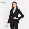 Tailored Long Double Peak Top and Bottom Sold Job Winter [VOZZA] Jacket, Women's Suit, Blazer, Women's, Sleeve, Button, Lapel, Lined, Plain,