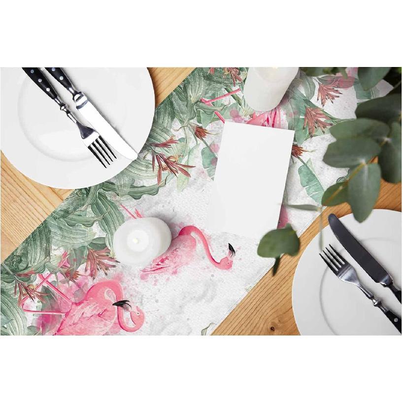 HOSNYE Table Runner Brown Leopard Pattern,Cotton Linen Table Runner Decoration for Kitchen Family Dinner Table Holiday Party Farmhouse Style 13 x 72