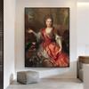 Классическая картина маслом постер Николя де Ларжильер печатает викторианский портрет женщины Холст Картина Домашняя галерея Декор
