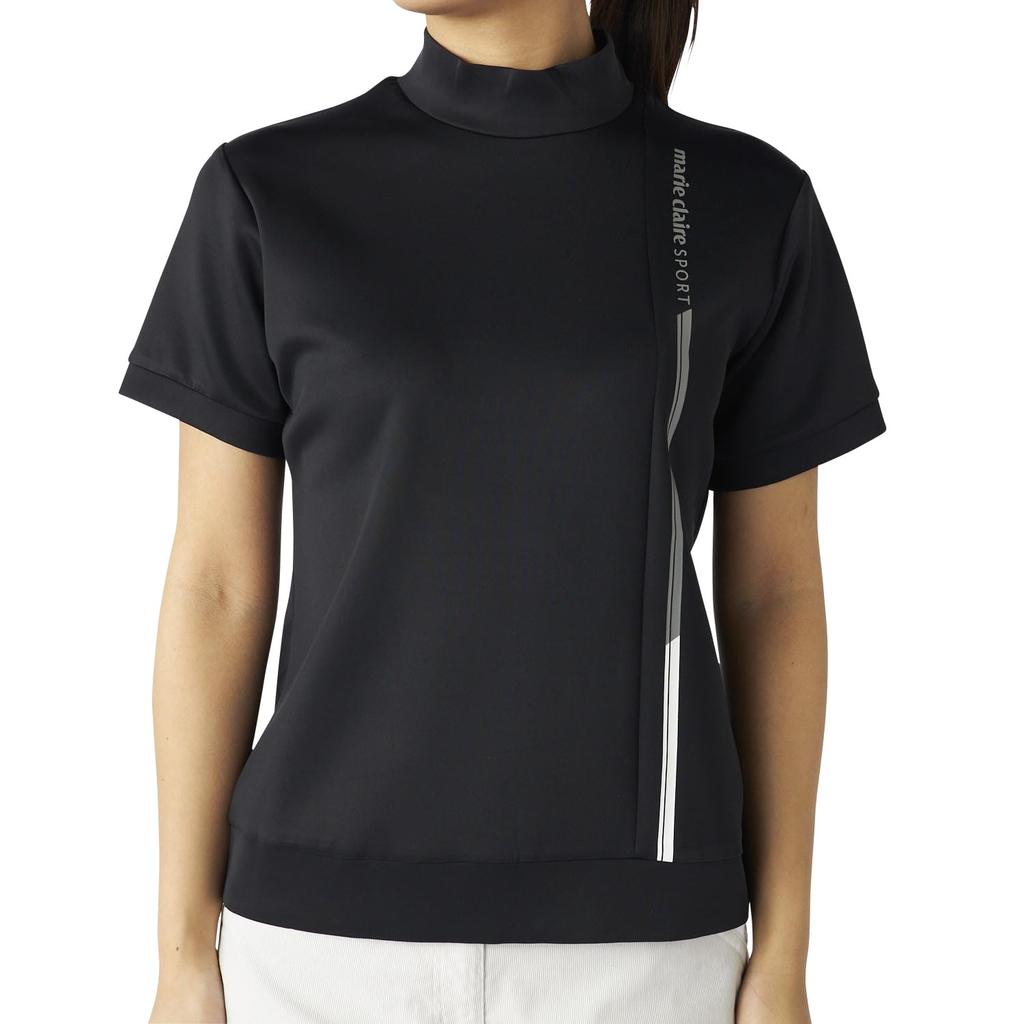 Женская футболка Marie Claire с коротким рукавом и воротником-стойкой, охлаждающая, с защитой от УФ-лучей 715622W, защита, прикосновение, черный,