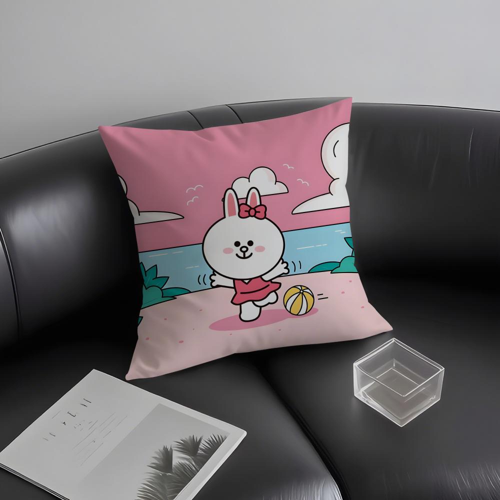 C-Cony Мультяшная Наволочка Подушка Ультра Мягкая Кожевенная Ткань Облакоподобный Комфорт и Скрытая Молния
