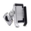 NikoMaku Motorcycle Smartphone Holder for Mopeds and Secure Handlebar Fits Inch Easy Silver Bicycles, Anti-Vibration, Waterproof, Mount, 360-Degree