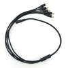 5pcs 70cm long 1 female to 5 way Splitter male extend Cable 5.5*2.1mm to male 18awg branch 22awg 12V DC Power Supply Adapter