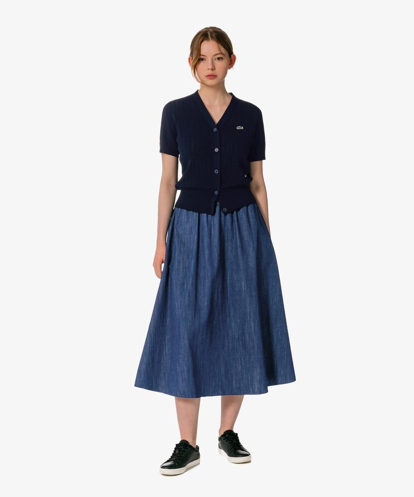 Женская расклешенная эластичная юбка LACOSTE Jf906E-56G 36L