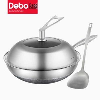 Вок Debo Kalhans из нержавеющей стали 316 с сотовой поверхностью