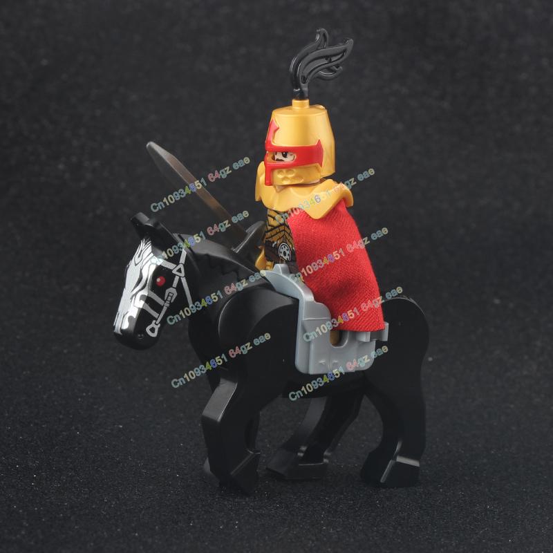 Фигурки Средневековья Рыцари Боевой конь Тяжелая кавалерия Воины Боевой конь Строительные блоки Кирпичики Игрушки Для детей подарок