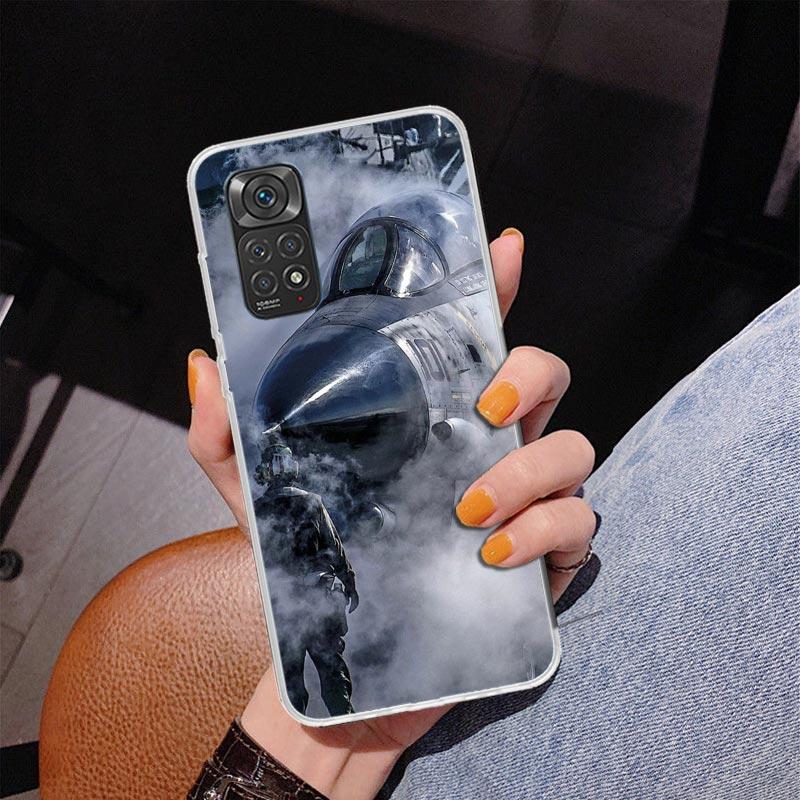 Military Aircraft Warship Fighter Phnoe Case for Phnoe Case for Xiaomi Redmi Note 15 14 14S 13 Pro Plus 12 12S 11S 11E 10S 10 11