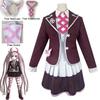 Anime Cosplay Costume Utsugi Kotoko Cosplay JK Uniform Danganronpa Another Episode Pink Halloween Dress