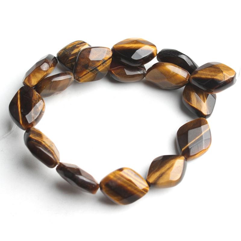 10x13 мм натуральный граненый камень ромбовидные бусины для изготовления ювелирных изделий DIY браслет 16 шт. бусины