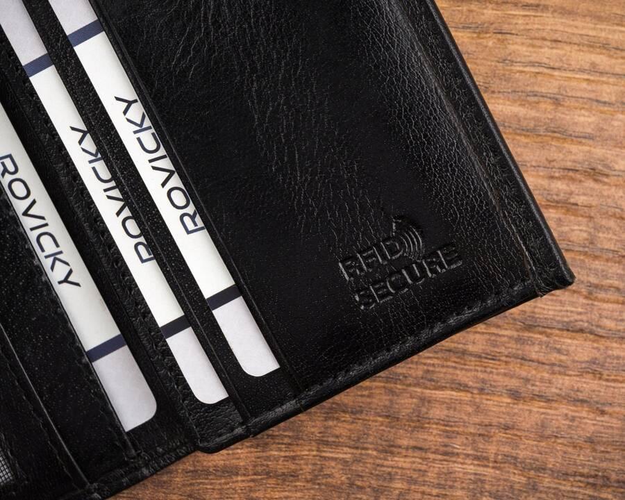 Card and document case made of natural leather - Rovicky