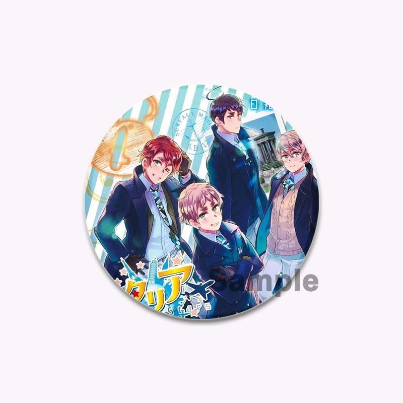 Hetalia World Stars 32 58 мм Аниме Ручная работа Круглая брошь Изысканные эмалированные булавки для лацкана в подарок Одежда Шляпа Рюкзак Аксессуар