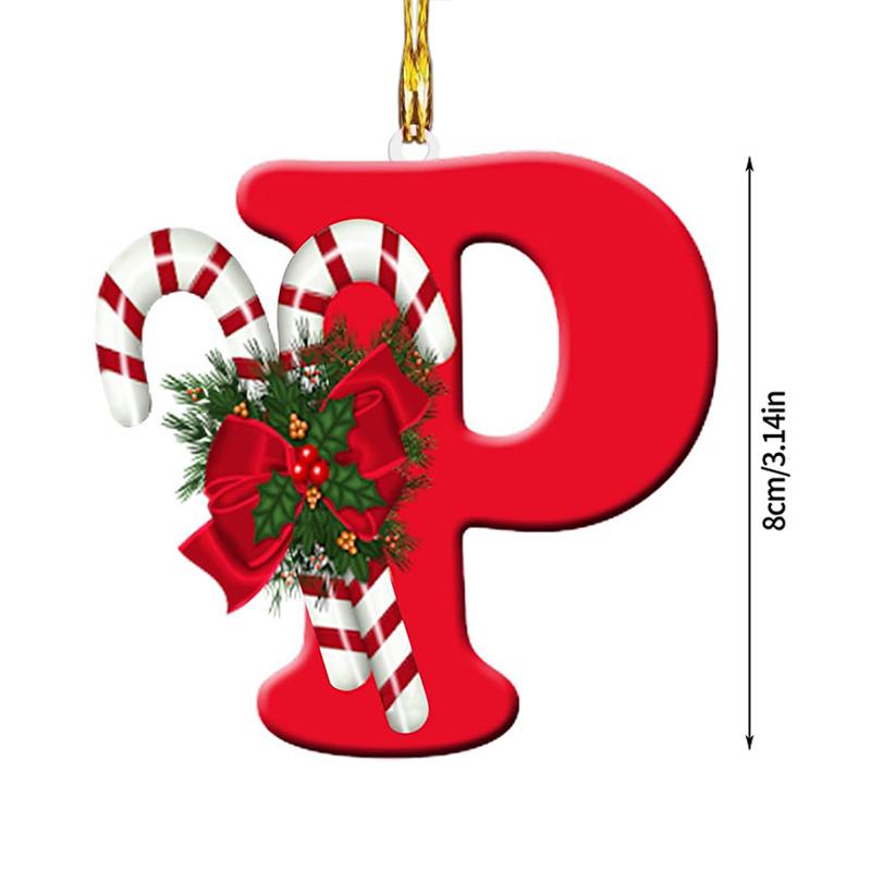 1 шт. Новый, креативный, подвесной, новогодняя елка, алфавит, акрил, плоский, украшение для домашней вечеринки, украшение в подарок