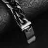 Korean version of fashion new trendy boys bracelet, vacuum plated black titanium steel jewelry HFS95