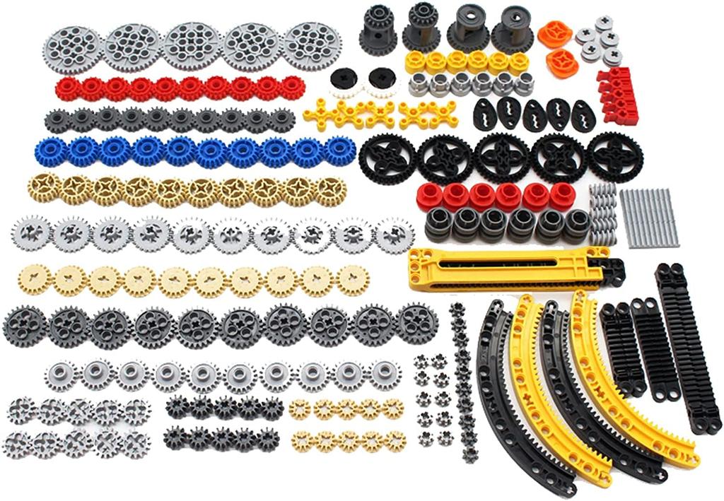 SEEMY 233 детали шестеренок для серии Technic, совместимые с LEGO Technic Parts DIY Gear Assort Pack (Подъемные рычаги, штифты, оси, разъемы)