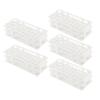 5Set 40‑Hole Plastic Test Tube Rack Assembled Detachable Sample Bottle Rack Holder for Laboratory 20x20mm