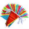 100Pcs Dacron Bunting Banner Triangle Shape Flag Garland New Pennant Banner  Festival Decorations