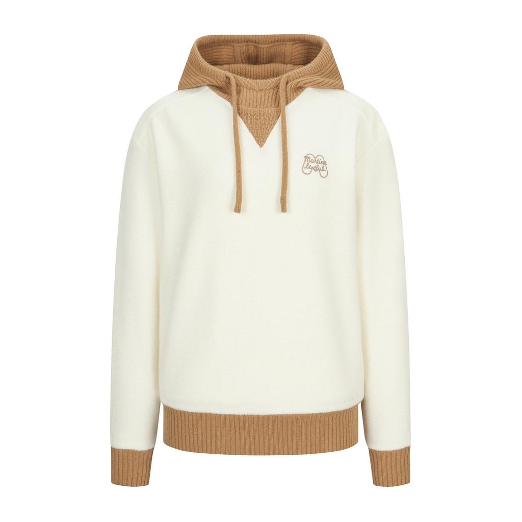MARTINE GOLF Knit Hood Hybrid T Shirts_Off-White