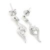 Les Trésors De Lily [I9093] - Silver Earrings 'Scarlett' Silver White (rhodium Plated) - 25x5 Mm