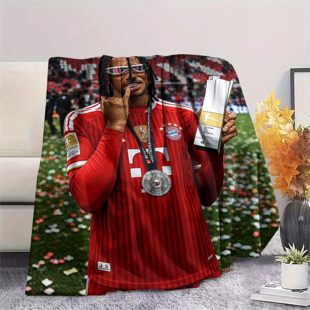 Michael Olise Printed Flannel Blanket, soft throw for bedroom sofa, washable,soccer fan merchandise, great gift.