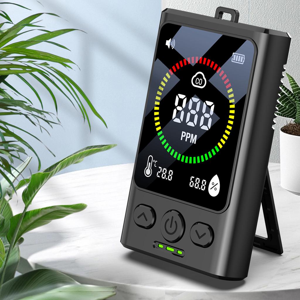 Детектор угарного газа 3 в 1, перезаряжаемый детектор CO с ЖК-дисплеем для дома, путешествий, гостиницы, для помещений