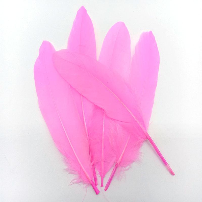 20PCS Hard Stick Colourful Goose Feathers Plumes Swan for Home Decoration Crafts DIY Jewelry Making Table Centerpieces 15-20cm