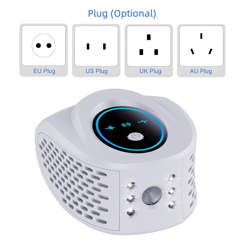 Ультразвуковой отпугиватель мышей для дома 4-в-1 эффективно отпугивает тараканов от мышей и мух