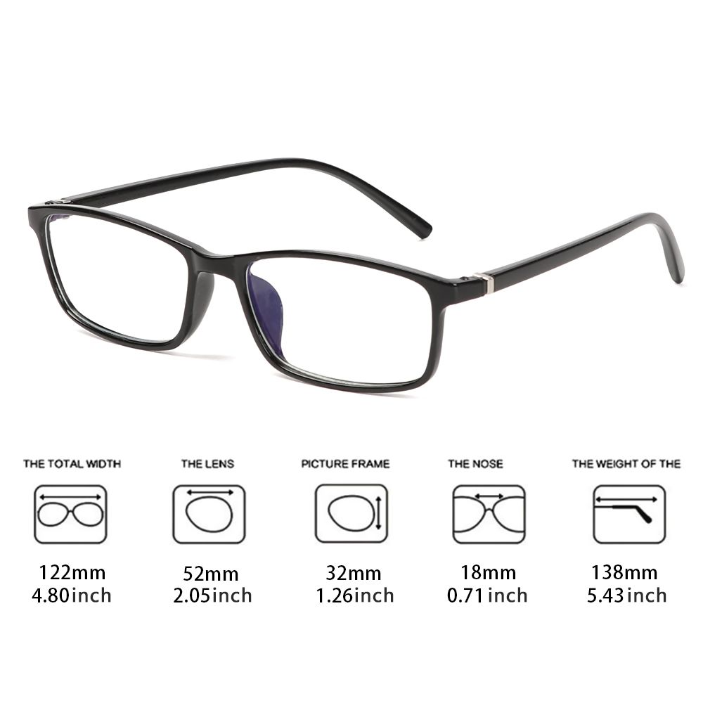 Men Vintage Computer Anti-Blue Light Glasses Eyeglasses Eyeglasses Protection Ultra Light Frame