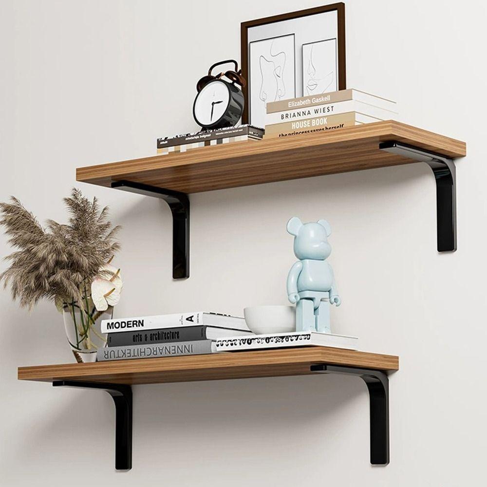 2pcs Wall Mounted Shelf Bracket L-shaped Fixed Bracket Multifunctional Shelf Support Hardware