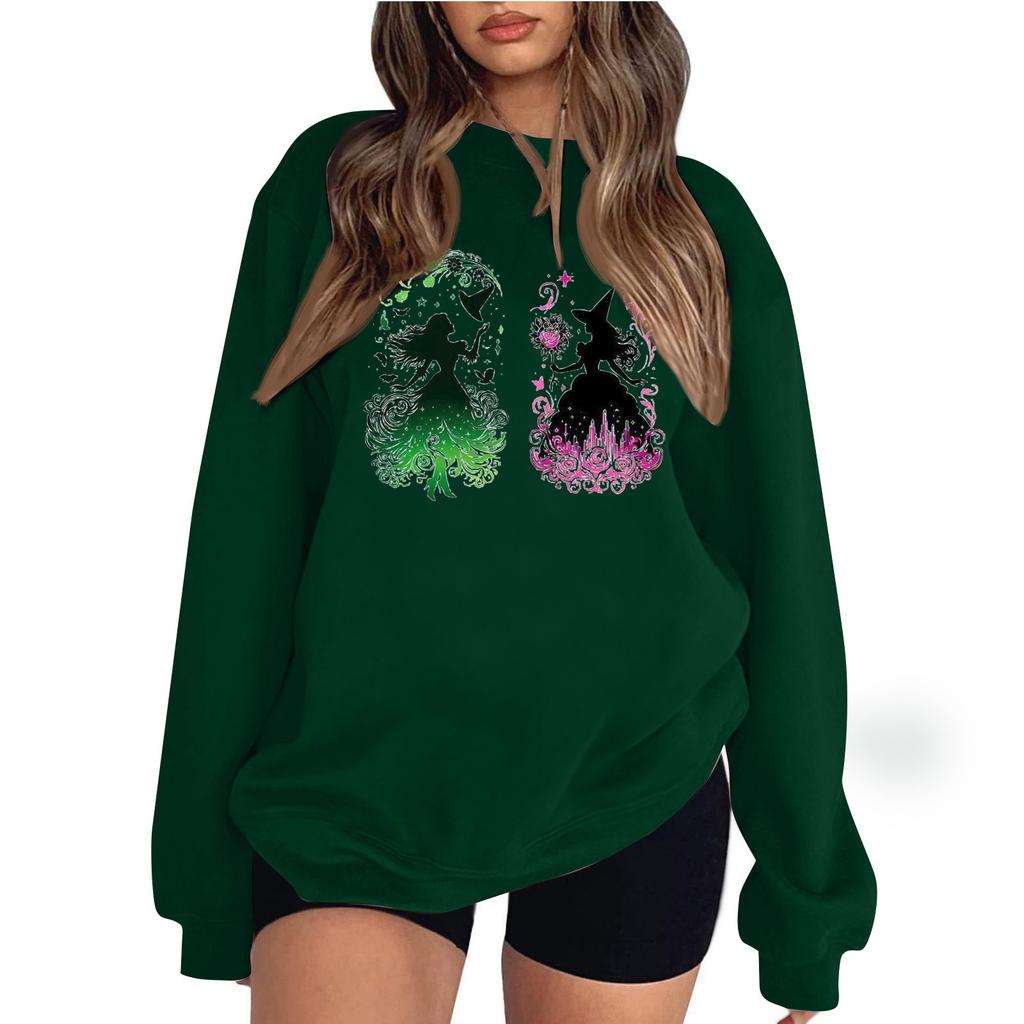 Женские топы с круглым вырезом и принтом из хлопка, повседневная мода, длинный рукав, пуловер, топ, блузка