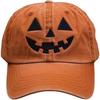 Бейсболка Женская Мужская Хэллоуин Тыква Лицо Шляпа Осенний Стиль Вышитый Хлопок Регулируемая Кепка Сезона Страха