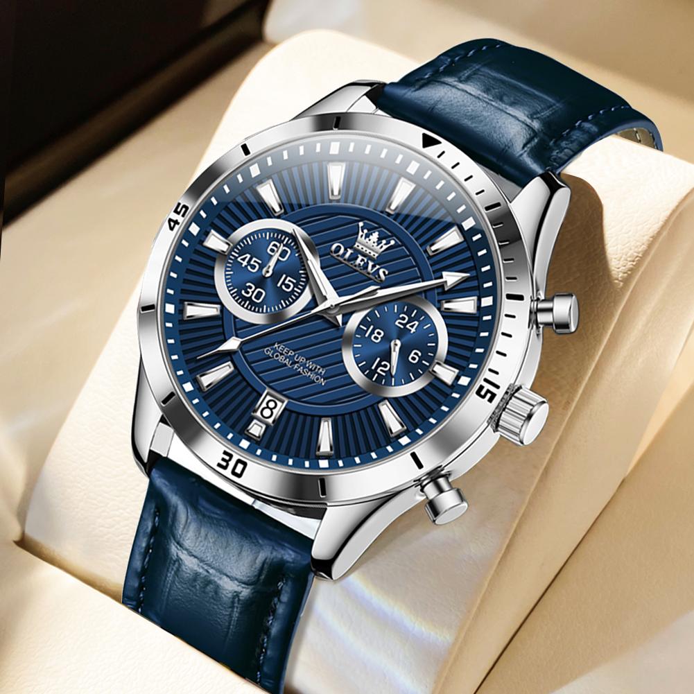 Модные мужские часы бизнес светящиеся кварцевые водонепроницаемые хронограф календарь новые мужские наручные часы