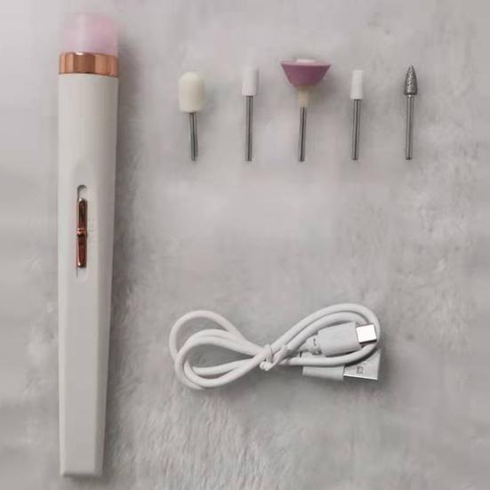 Электрическая шлифовальная машинка для ногтей 5 в 1, высокоскоростная USB-аккумуляторная, экономящая трудозатраты, портативная портативная машинка для удаления легкого геля
