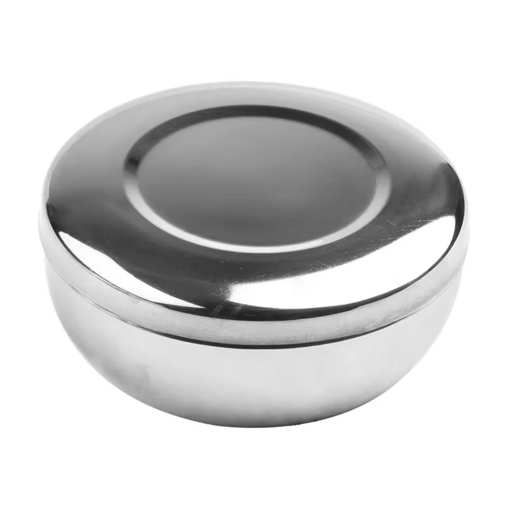 Stainless Steel Korean Rice Bowl with Lid Salad Bowl Household Pickle Container  Kindergarten