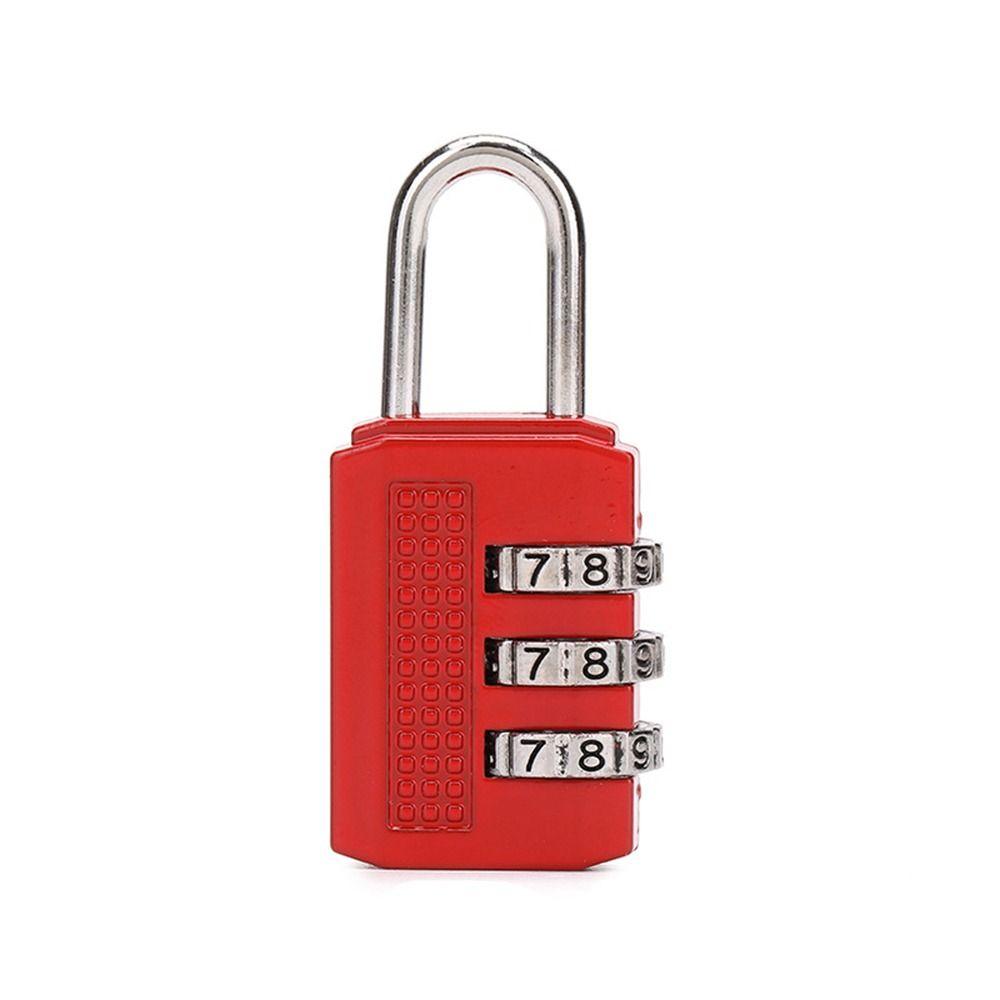 Mini Number Lock 3 Digit Zinc Zinc Alloy Padlock Portable Password Lock  Trolley Case