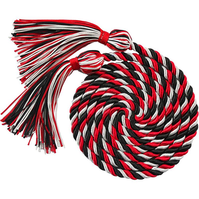 170CM Graduation Honor Cord Double Fringe Tassels Long Rope for Academic Ceremony Student Outfit Party Accessory