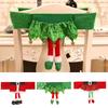 1Pc Dinner Girl Skirt Chair Cover Christmas Decoration Christmas Elf DIY Seat Cover Christmas Santa Claus Belt