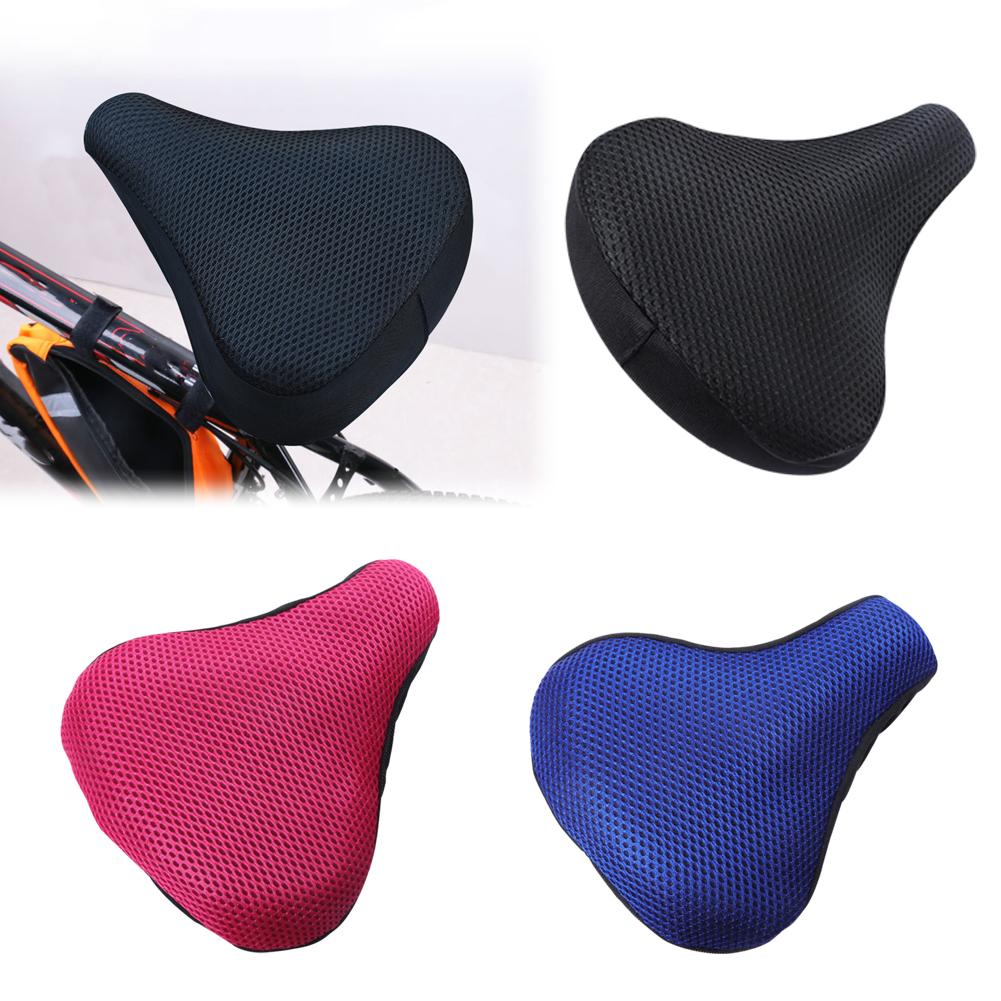 Bicycle Saddle 3D Soft Bike Seat Cover Cycling Silicone Cycling Seat Bike Bicycle Saddle Comfor T1V4
