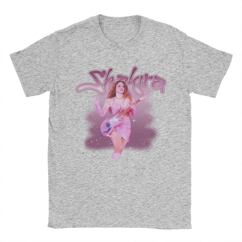 Singer Shakira TShirts for Unisex  Funny Pure Cotton Tee Shirt Crew Neck Short Sleeve T Shirt Gift Idea Clothing