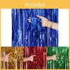 Elegant 2m Silver Laser Rain Curtain For Glamorous Party Decorations And Scene Setting