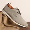 Men British Retro Leather Casual Shoes Sneakers Men's Lace-Up Derby Shoe Mens Light Comfortable Driving Flats 7217